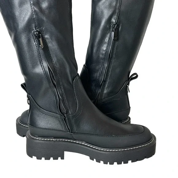 SAM EDELMAN LERUE LUG SOLE FAUX LEATHER HIGH SHAFT OVER KNEE BOOT 6.5, 7.5 NWOB - Picture 11 of 16